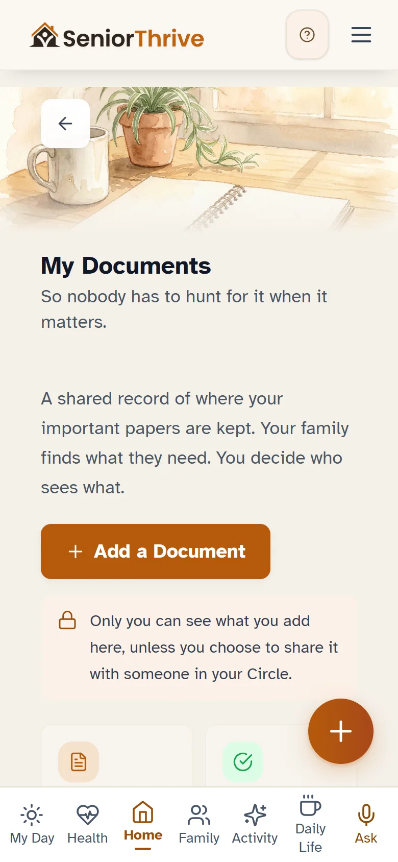 My Documents: where the important papers live, and who may see each one