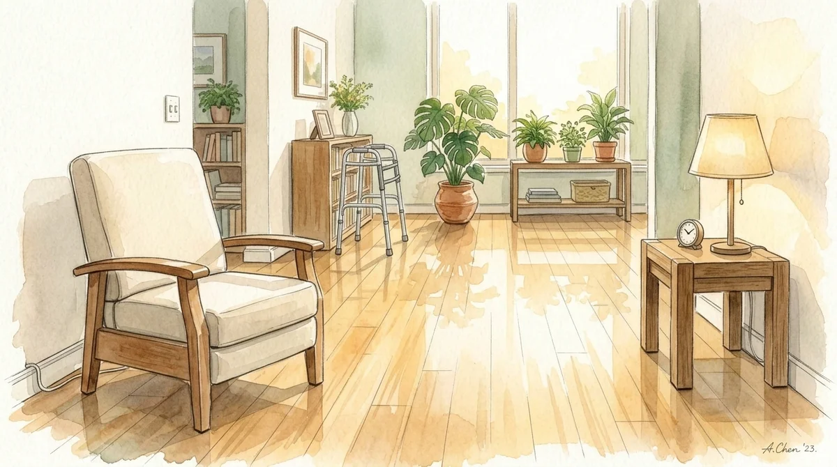 Living Room Fall Hazards: Low Sofas, Cord Clutter, and Rug Edges
