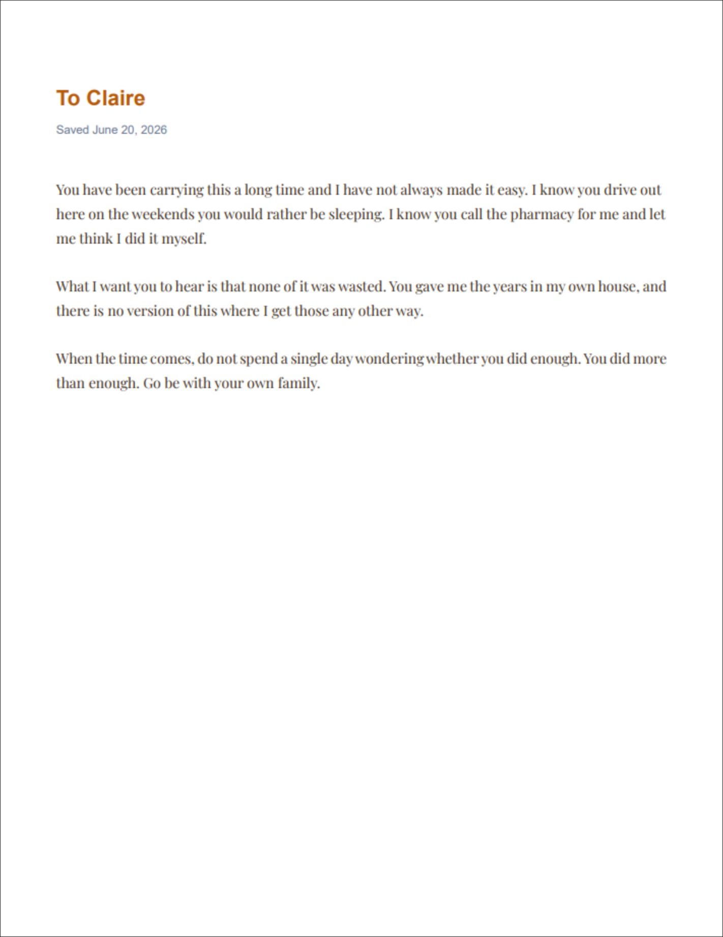 A page of the Letters sample